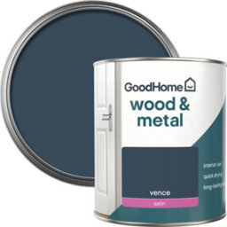 GoodHome Vence Satin Interior Metal & Wood Paint, 750Ml