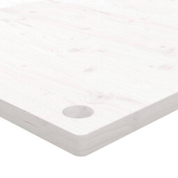 Berkfield Desk Top White 110X55X2.5 Cm Solid Wood Pine - thumbnail 5