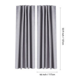 Living And Home Hidden Tab Solid Colour Faux Linen Polyester 100% Curtains Pair Set Of 2 137 X 117 Cm Indoor Use - thumbnail 9