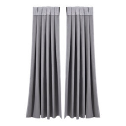 Living And Home Hidden Tab Solid Colour Faux Linen Polyester 100% Curtains Pair Set Of 2 137 X 117 Cm Indoor Use - thumbnail 5