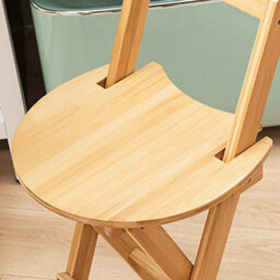 Bamboo Bar Stools Kitchen Breakfast Bar Seat Barstool Foldable Dining Chair - thumbnail 3