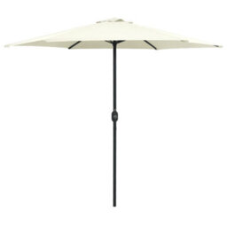 Walplus Garden Parasol With Aluminium Pole 270X246 Cm Sand White
