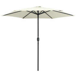 Walplus Garden Parasol With Aluminium Pole 270X246 Cm Sand White - thumbnail 2