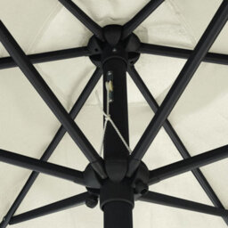 Walplus Garden Parasol With Aluminium Pole 270X246 Cm Sand White - thumbnail 5