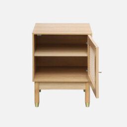 Sweeek - Boheme Bedside Table In Wood And Natural Canework 1 Door 45X40X60Cm - Judith - thumbnail 5