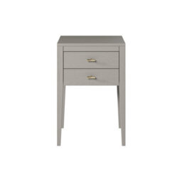 Wyld Haus Fortaleza Mist Grey Wood Grain 2-Drawer Bedside Table - thumbnail 3