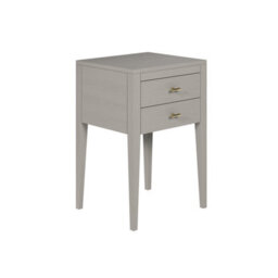 Wyld Haus Fortaleza Mist Grey Wood Grain 2-Drawer Bedside Table - thumbnail 4
