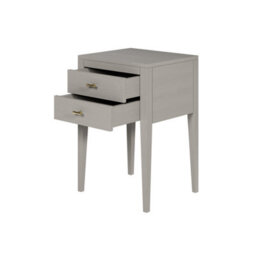Wyld Haus Fortaleza Mist Grey Wood Grain 2-Drawer Bedside Table - thumbnail 5