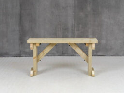 Arbor Garden Solutions Hollies Wooden Bench, Outdoor Garden Fence Seat(3Ft, Natural Finish) - thumbnail 2