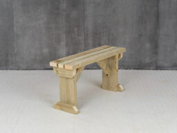 Arbor Garden Solutions Hollies Wooden Bench, Outdoor Garden Fence Seat(3Ft, Natural Finish) - thumbnail 4