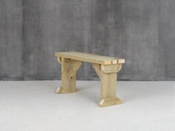 Arbor Garden Solutions Hollies Wooden Bench, Outdoor Garden Fence Seat(3Ft, Natural Finish) - thumbnail 5