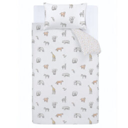 Bianca Fine Linens Bedding Zoo Animals Cotton Duvet Cover Set With Pillowcases Pastel - thumbnail 5