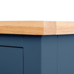 Farro Navy Blue 180Cm Extra Large Tv Unit - Fully Assembled - Painted With Oak Top By Roseland Furniture - thumbnail 6