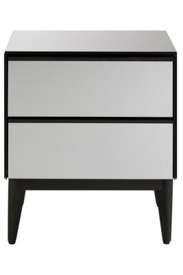 Orsina Spacious 2 Drawer Chest For Sitting Area, Stylish Wooden Drawer With Tapered Legs For Decor, Metallic Chest - image 1