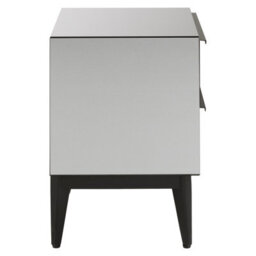 Orsina Spacious 2 Drawer Chest For Sitting Area, Stylish Wooden Drawer With Tapered Legs For Decor, Metallic Chest - thumbnail 3