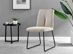 Furniturebox Uk Leonardo Oak Effect Dining Table & 4 Halley Taupe Fabric Chairs - thumbnail 8