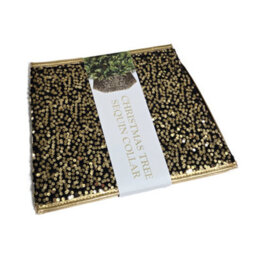 Holly International Christmas Tree Skirt - Gold Sequin - thumbnail 5