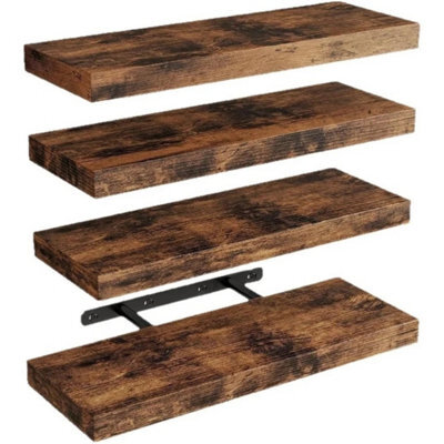Brown 4Pcs Wall Display Shelves - image 1