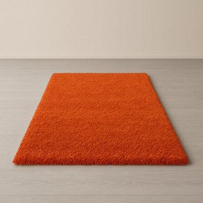 Uetian Orange Large Rug Modern Rug Shaggy Living Room Soft Texture 5Cm Thick Pile Rectangular Shape Mocha (160X230) - image 1