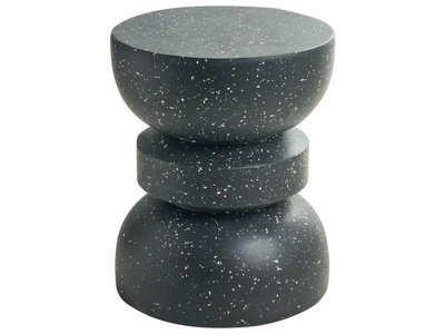 Wyld And Coco Terrazzo Accent Side Table Black - 37Cm Hourglass, Outdoor-Ready - image 1