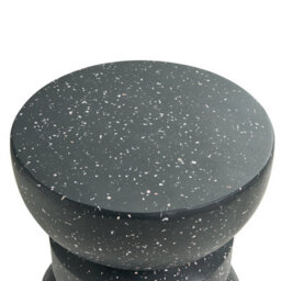 Wyld And Coco Terrazzo Accent Side Table Black - 37Cm Hourglass, Outdoor-Ready - thumbnail 4