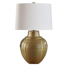 Pagazzi Lighting Pagazzi Vanya Gold Ceramic Table Lamp - thumbnail 2