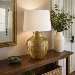 Pagazzi Lighting Pagazzi Vanya Gold Ceramic Table Lamp
