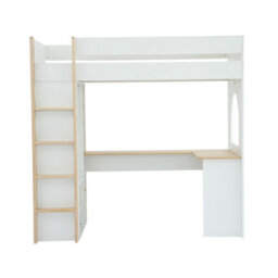 Nöa & Nani Noa & Nani Norah High Sleeper Cabin Bed With Built In Desk & Storage In White - thumbnail 2