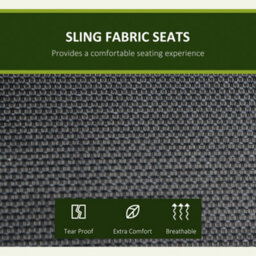 Outsunny 3 Seat Metal Fabric Backyard Balcony Patio Swing Chair With Canopy Top - thumbnail 5