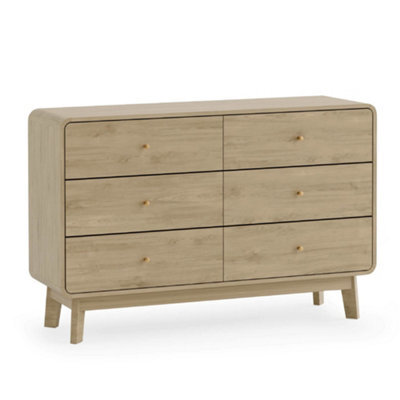 Oakham Premium Freya 6 Drawer Dresser - Beige - image 1