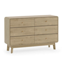 Oakham Premium Freya 6 Drawer Dresser - Beige - thumbnail 1