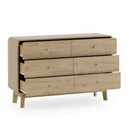 Oakham Premium Freya 6 Drawer Dresser - Beige - thumbnail 2