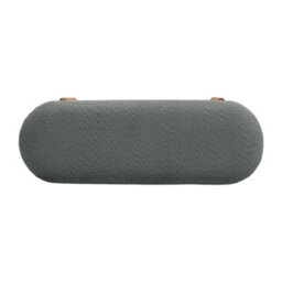 Living And Home Contemporary Grey Fabric Upholstered Hallway Bench Bed End Bench With Wood Legs - thumbnail 4
