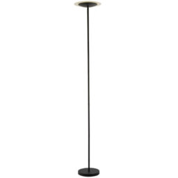 Happy Homewares Led Black Switched Uplighter Floor Lamp With Frosted White Polycarbonate Shade - thumbnail 2