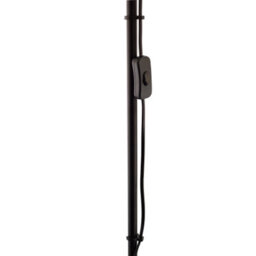 Happy Homewares Led Black Switched Uplighter Floor Lamp With Frosted White Polycarbonate Shade - thumbnail 4