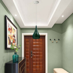 Ledsone Modern Industrial Teardrop Hanging Ceiling Light Red Pendant Lamp, Eyeball Design Modern Light Shades E27  Lamp Green - thumbnail 8
