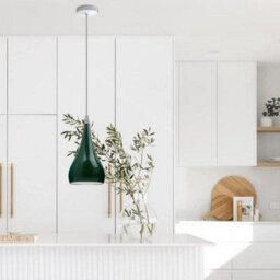 Ledsone Modern Industrial Teardrop Hanging Ceiling Light Red Pendant Lamp, Eyeball Design Modern Light Shades E27  Lamp Green - thumbnail 4