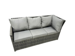 Fimous 11 Seat Poly Rattan Outdoor Patio Coffee Table Corner Sofa Set With 3 Stools 2 Chairs For Garden Backyard Dark Grey Mixed - thumbnail 6