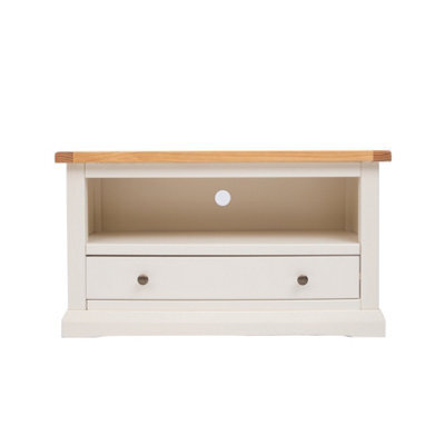 Cabinet Bits Castelli Off White 1 Drawer Tv Cabinet Brass Knob - image 1