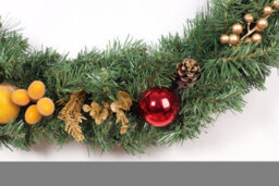 Best Artificial 12Ft / 360Cm Copper & Bronze Decorated Christmas Garland With Gold Dusted Acorns Festive Bannister Fireplace - thumbnail 6