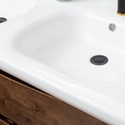 Plum&clay Eden Redwood Wall Hung Vanity Unit With Round Resin Basin (W)1240mm - thumbnail 7