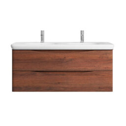 Plum&clay Eden Redwood Wall Hung Vanity Unit With Round Resin Basin (W)1240mm - thumbnail 2