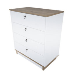 Decorotika Sahra Chest Of Drawers White And Walnut - thumbnail 5