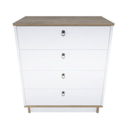 Decorotika Sahra Chest Of Drawers White And Walnut - thumbnail 4