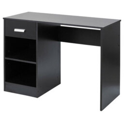 Urbn-Living Urbnliving Height 74Cm 1 Drawer Wooden Bedroom Computer Work Table Colour Black Office Desk Dressing Jewellery Unit - thumbnail 3