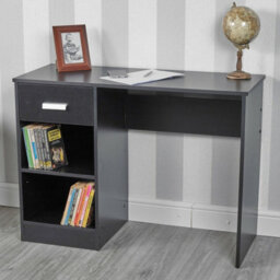 Urbn-Living Urbnliving Height 74Cm 1 Drawer Wooden Bedroom Computer Work Table Colour Black Office Desk Dressing Jewellery Unit - thumbnail 2