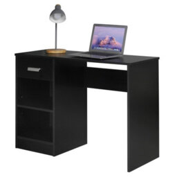 Urbn-Living Urbnliving Height 74Cm 1 Drawer Wooden Bedroom Computer Work Table Colour Black Office Desk Dressing Jewellery Unit - thumbnail 6