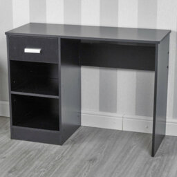 Urbn-Living Urbnliving Height 74Cm 1 Drawer Wooden Bedroom Computer Work Table Colour Black Office Desk Dressing Jewellery Unit - thumbnail 5