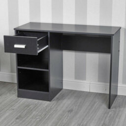 Urbn-Living Urbnliving Height 74Cm 1 Drawer Wooden Bedroom Computer Work Table Colour Black Office Desk Dressing Jewellery Unit - thumbnail 4