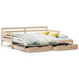 Berkfield Daybed With Trundle And Drawers Without Mattress 80X200 Cm - thumbnail 2